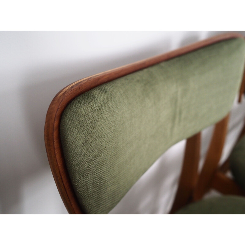 Ensemble de 4 chaises vintage en bois de hêtre, Danemark 1970