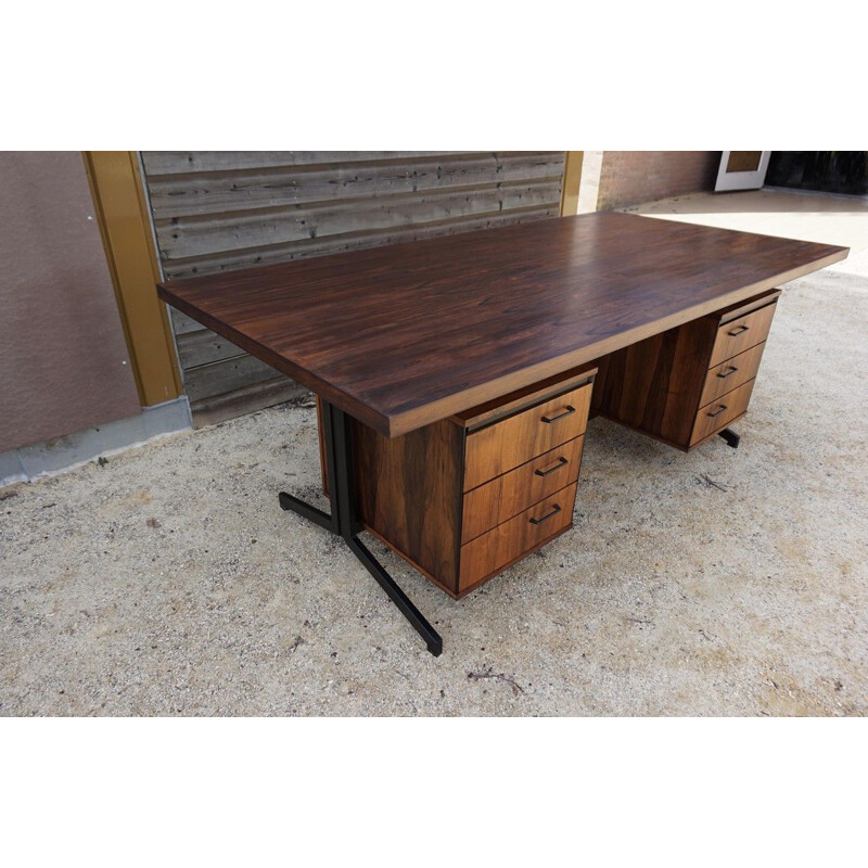 Dutch vintage rosewood executive desk by Friso Kramer and Coen de Vries for Eeka, 1960s