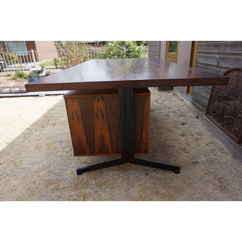 Dutch vintage rosewood executive desk by Friso Kramer and Coen de Vries for Eeka, 1960s