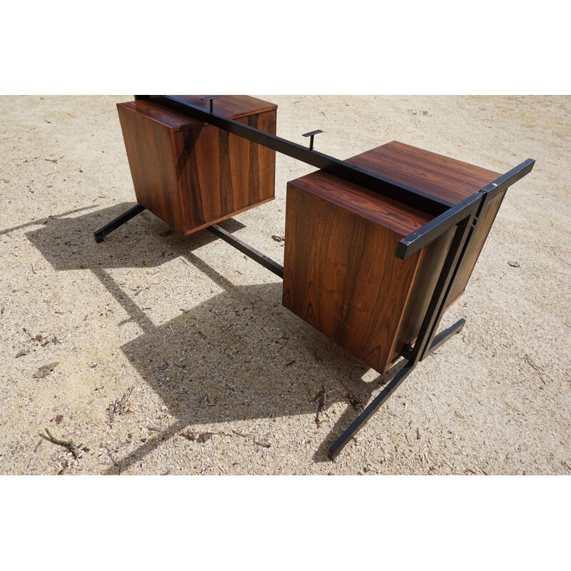 Dutch vintage rosewood executive desk by Friso Kramer and Coen de Vries for Eeka, 1960s