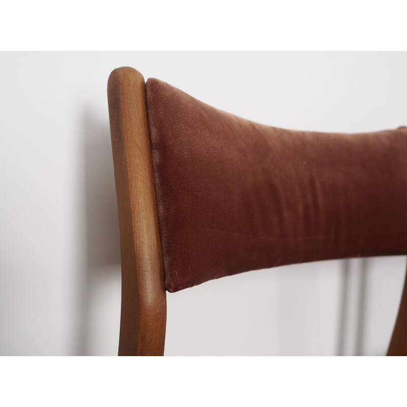 Set of 6 vintage beechwood chairs, Denmark 1970s