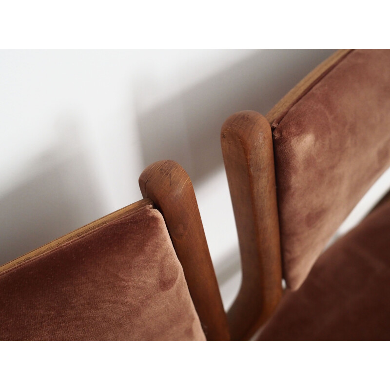 Set of 6 vintage beechwood chairs, Denmark 1970s