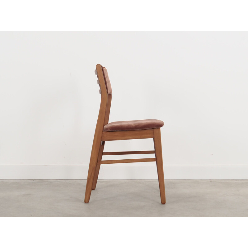 Conjunto de 6 cadeiras de madeira de faia vintage, Dinamarca 1970