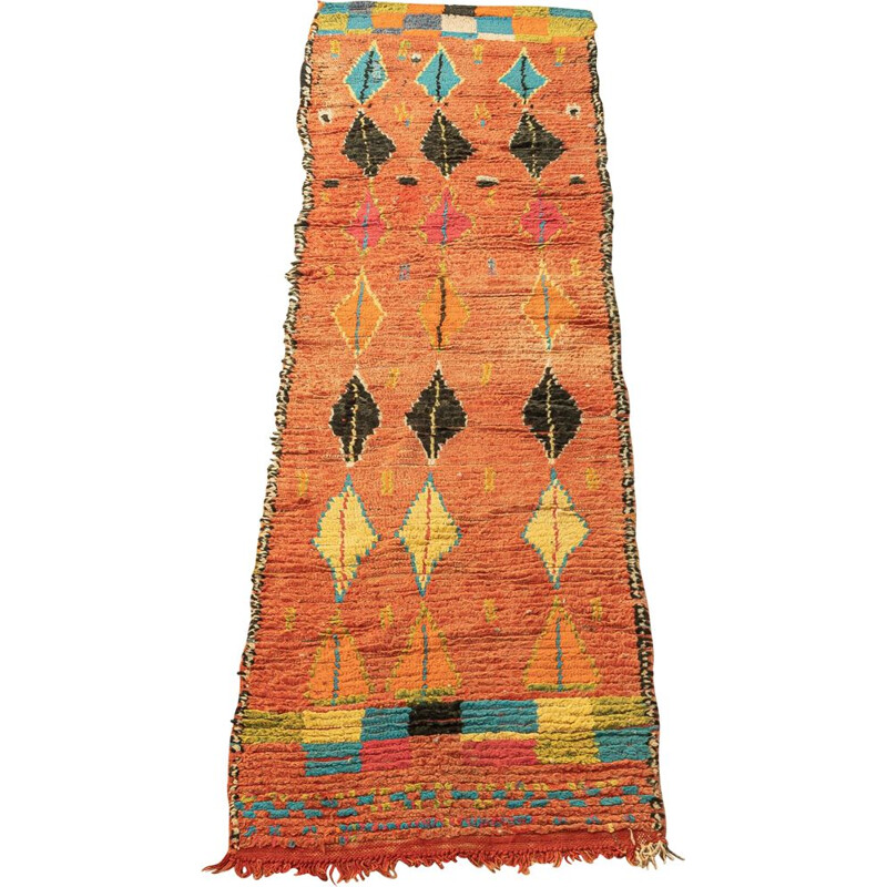 Vintage Berbere azilal wool carpet, Marrocos