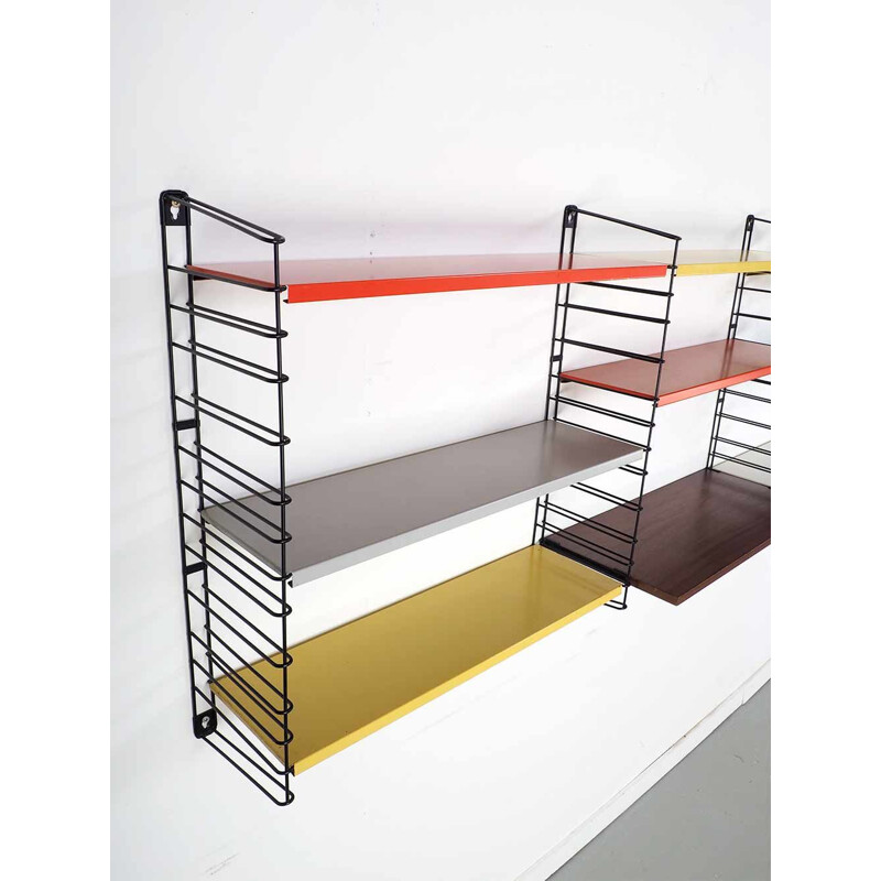 Vintage modular colorful Tomado wall system by A. Dekker