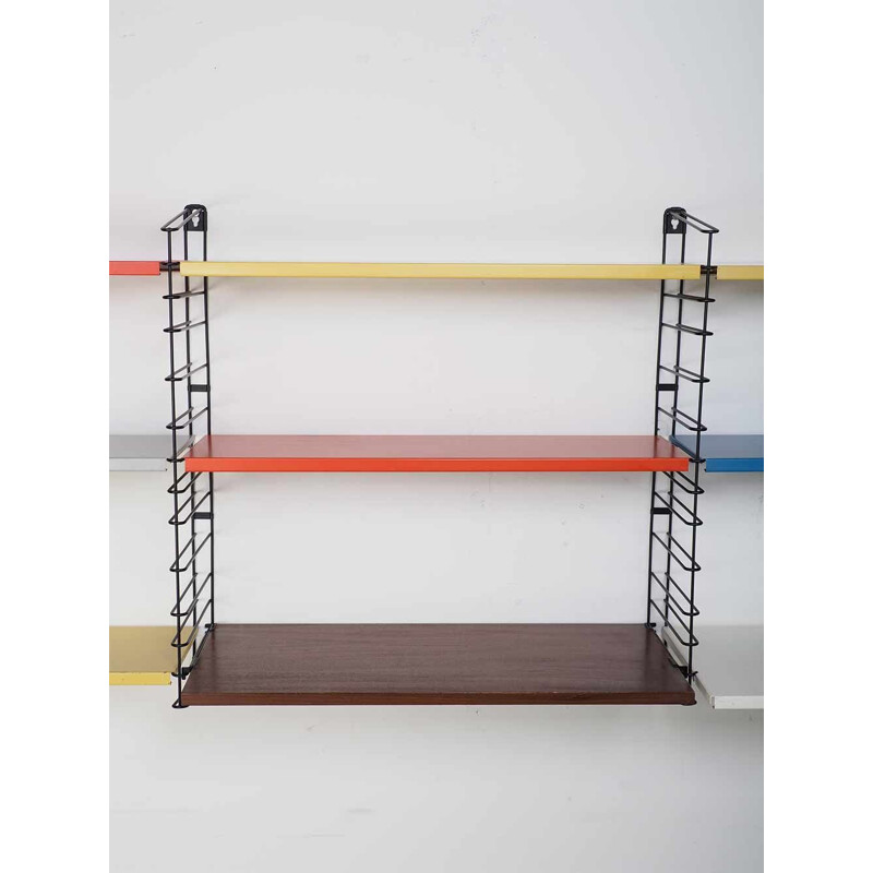 Vintage modular colorful Tomado wall system by A. Dekker