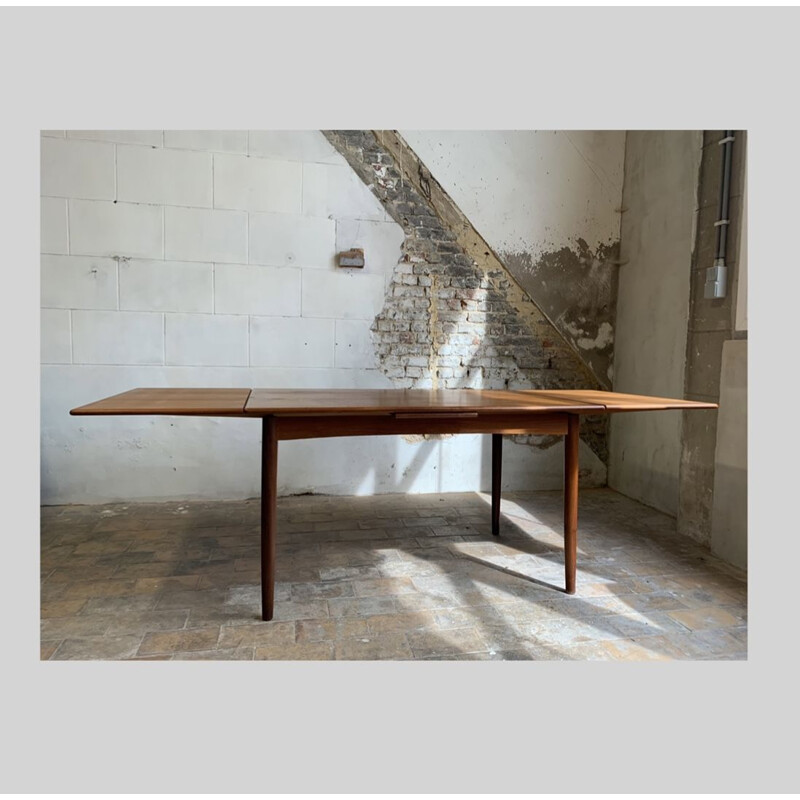 Vintage Scandinavian teak extendable table, 1960s