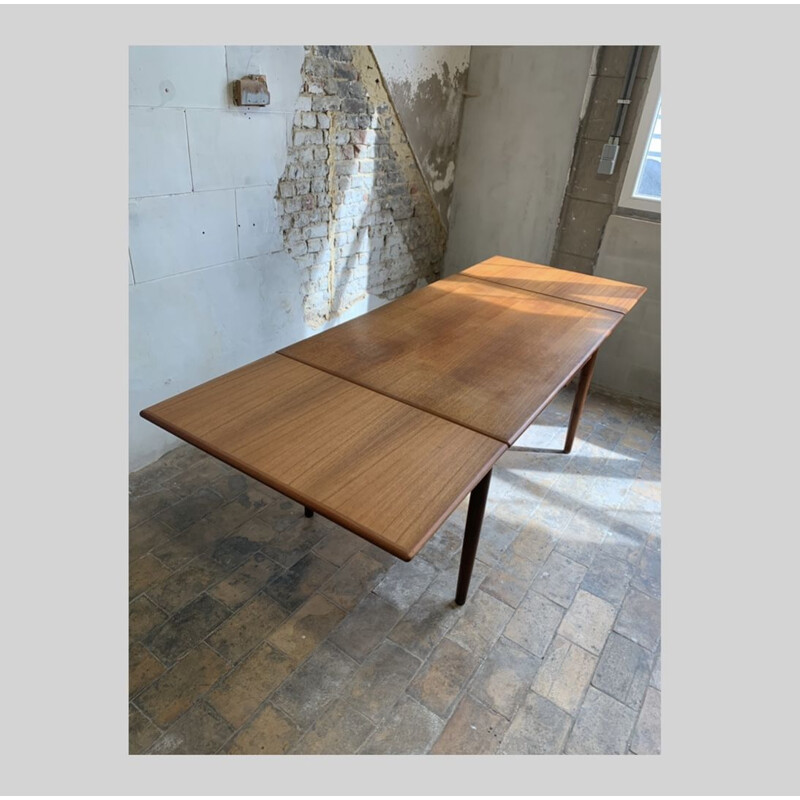 Vintage Scandinavian teak extendable table, 1960s