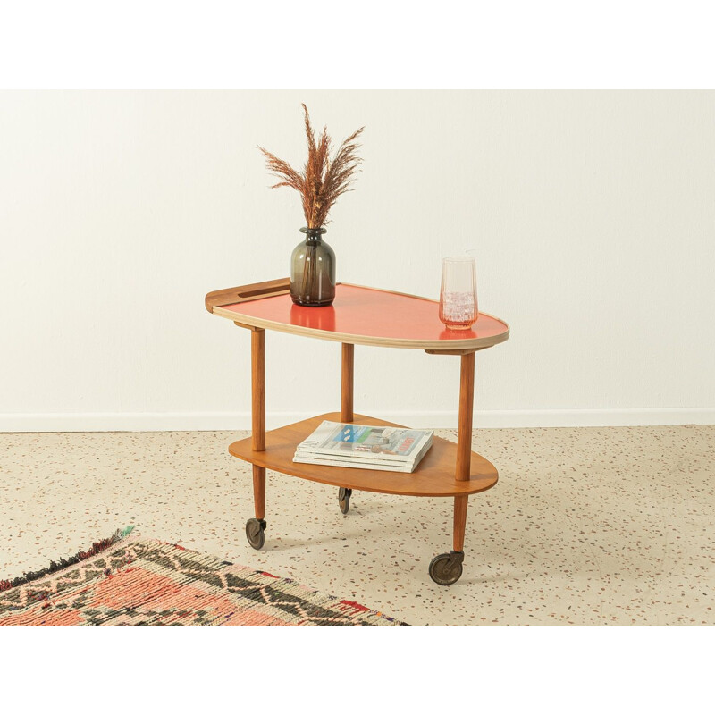 Vintage ash wood serving cart, 1950