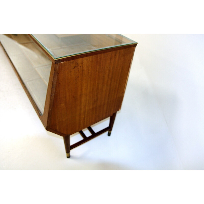 Vintage mahogany display cabinet, Sweden 1950