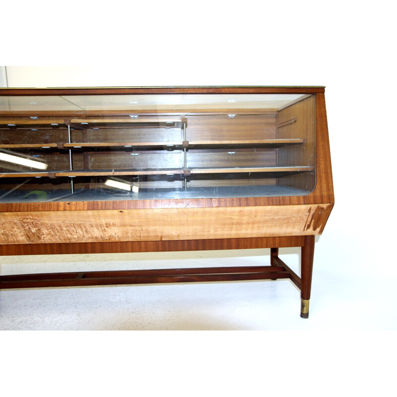 Vintage mahogany display cabinet, Sweden 1950