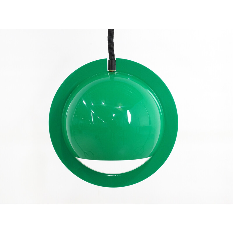 Italian hanging lamp in green acrylic glass - 1970s