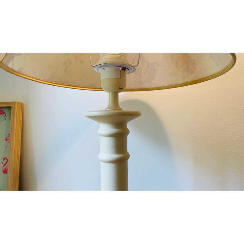 Vintage table lamp in beige plaster, 1990