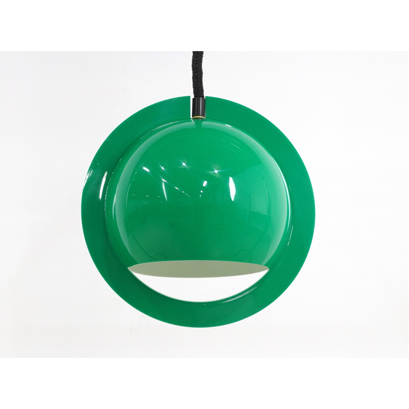 Suspension italienne en verre acrylique vert - 1970