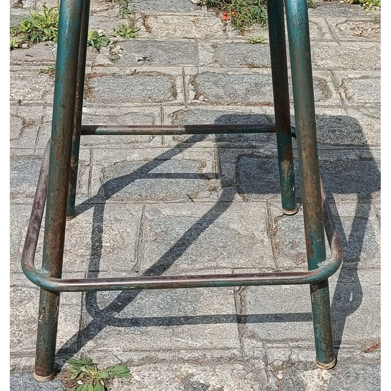 Vintage high stool in wood