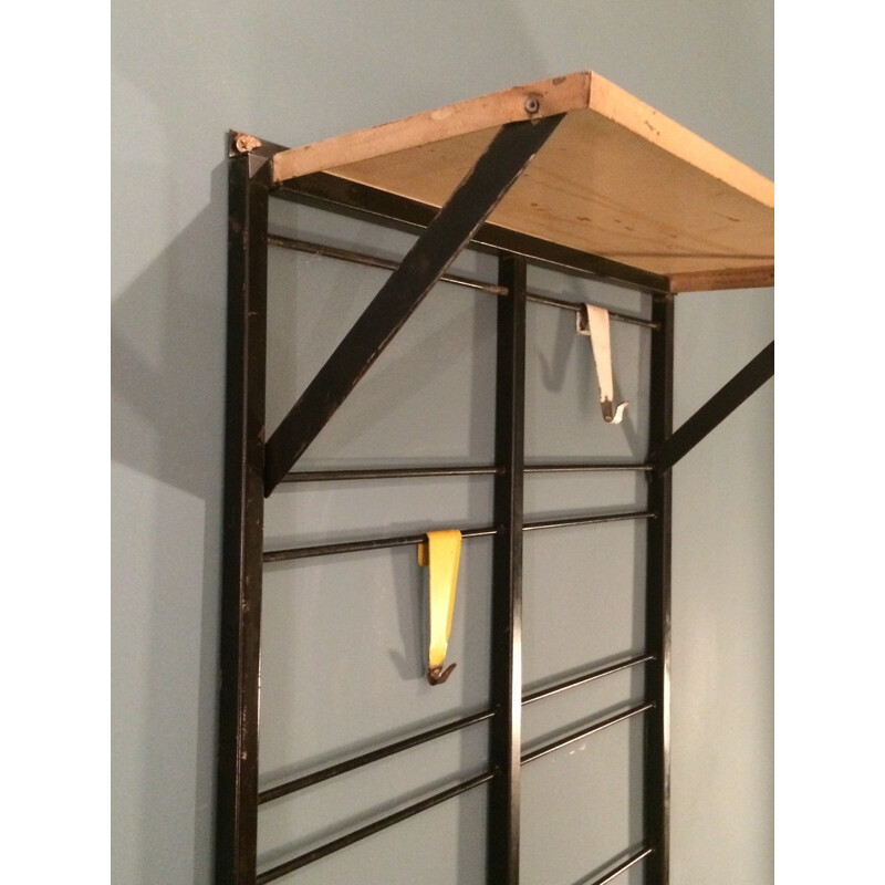 Vintage metal coat rack by Tjerk Reijenga for Pilastro, 1950