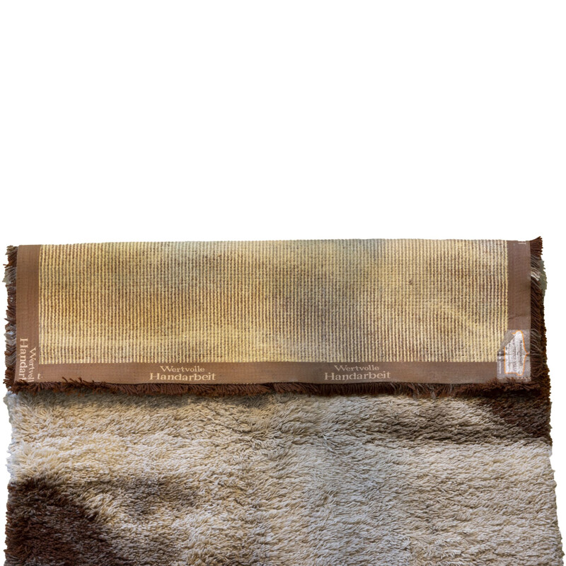 Vintage brown Space Age rug