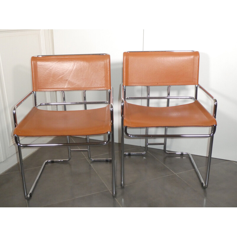Paar vintage fauteuils model Dilos van Guido Faleschini voor Mariani, 1978