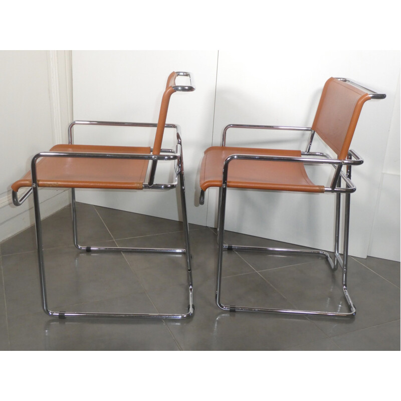 Paar vintage fauteuils model Dilos van Guido Faleschini voor Mariani, 1978