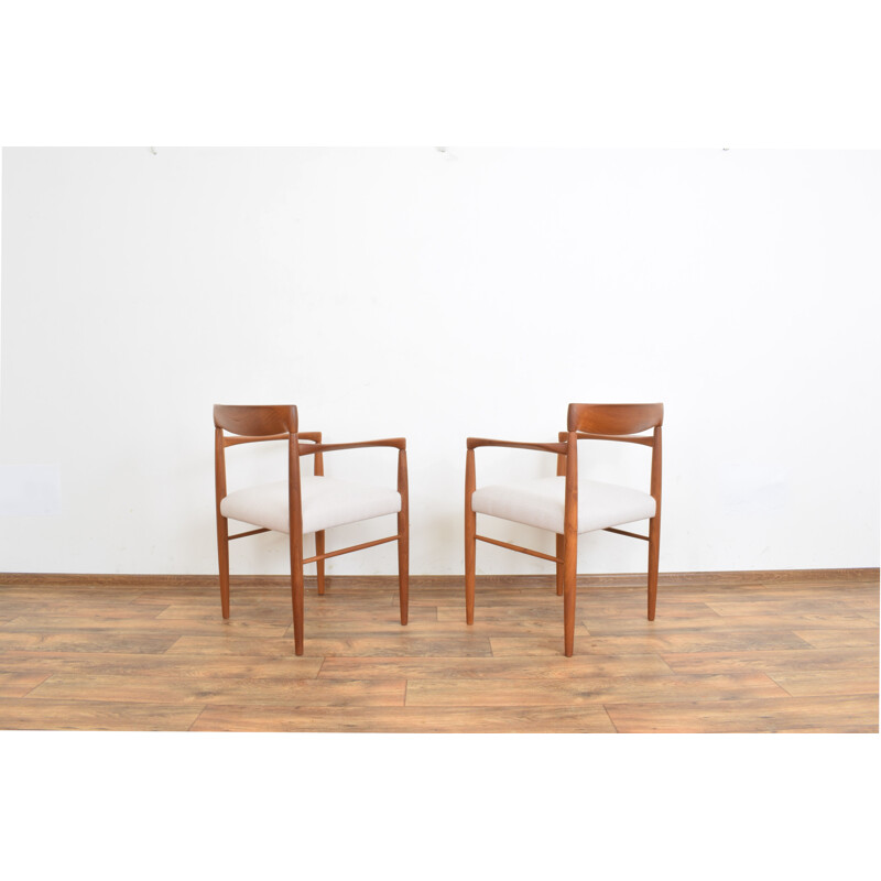 Paar vintage teakhouten fauteuils van Henry W. Klein voor Bramin, Denemarken 1960