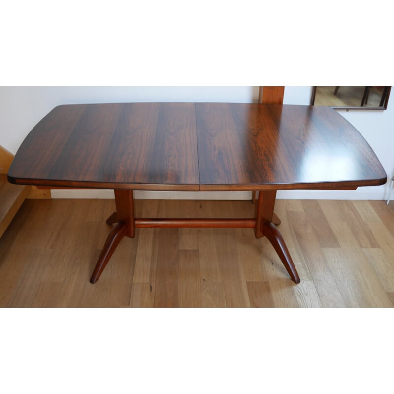 English Broadway "Burford" dining table in rosewood and mahogany, Gordon RUSSELL - 1950s