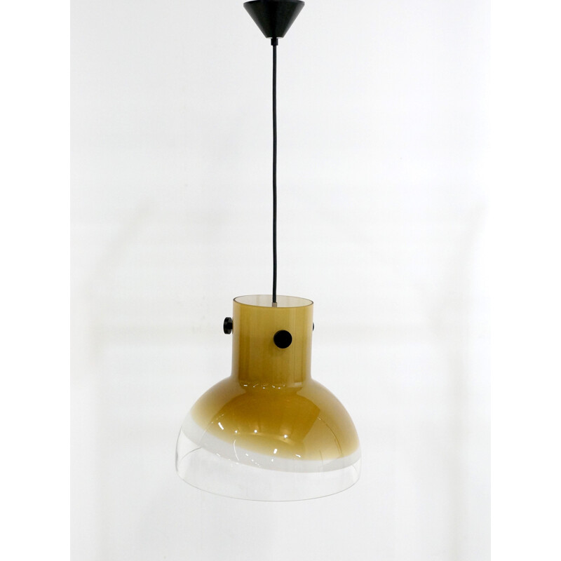 German Peil & Putzler pendant in brown glass - 1970s