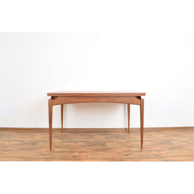 Mid-century German teak & walnut extendable dining table by Hohnert, 1960s