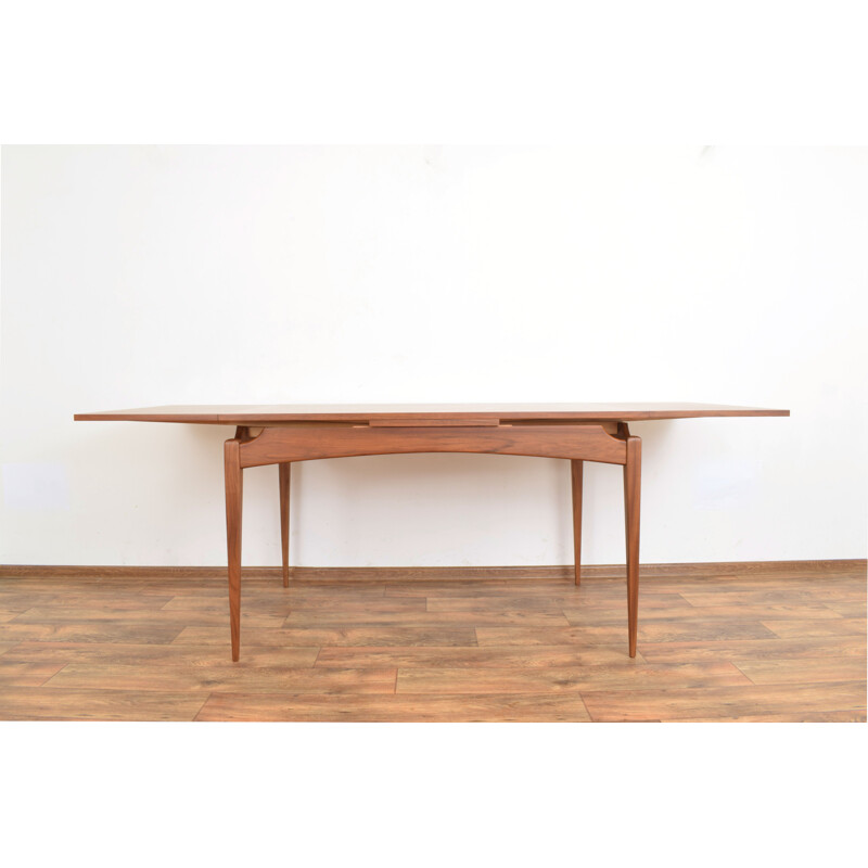 Mid-century German teak & walnut extendable dining table by Hohnert, 1960s