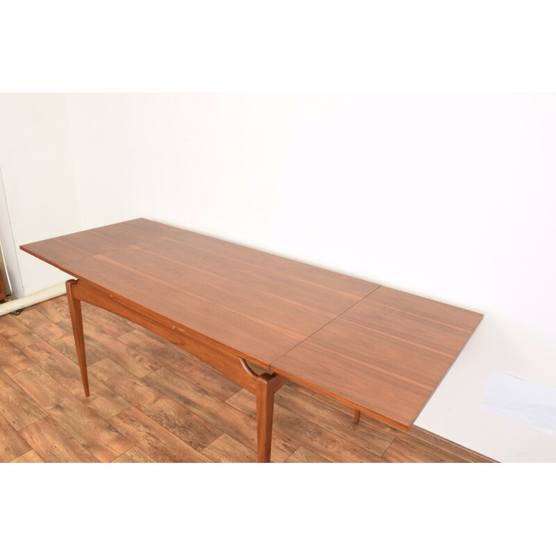 Mid-century German teak & walnut extendable dining table by Hohnert, 1960s