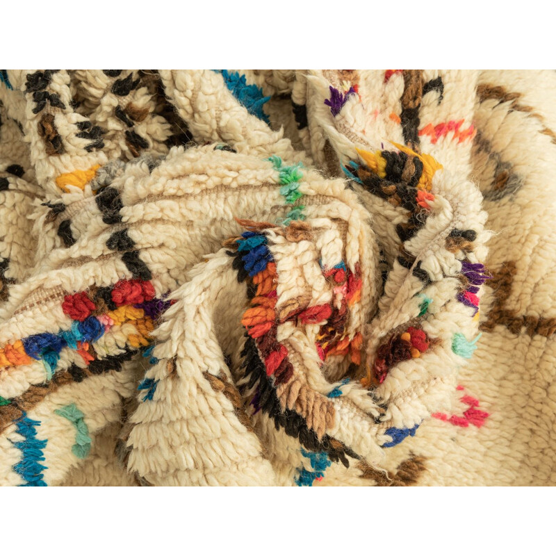 Tapis berbère Azilal vintage en laine, Maroc