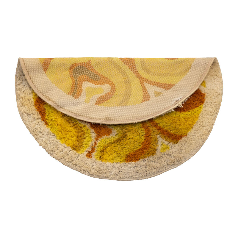 Vintage tapijt Desso "Amoebe" geel