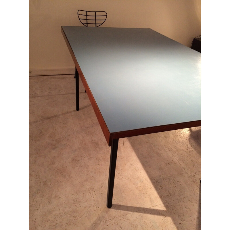 Mid century Minvielle dining table in melamine - 1950s