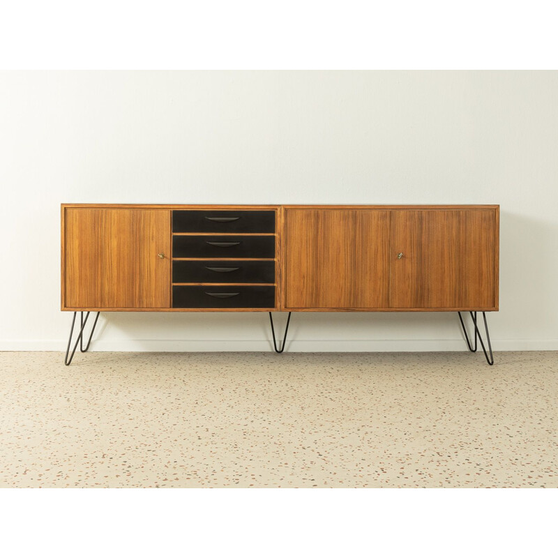 Vintage walnut sideboard with three doors, Germany 1960s