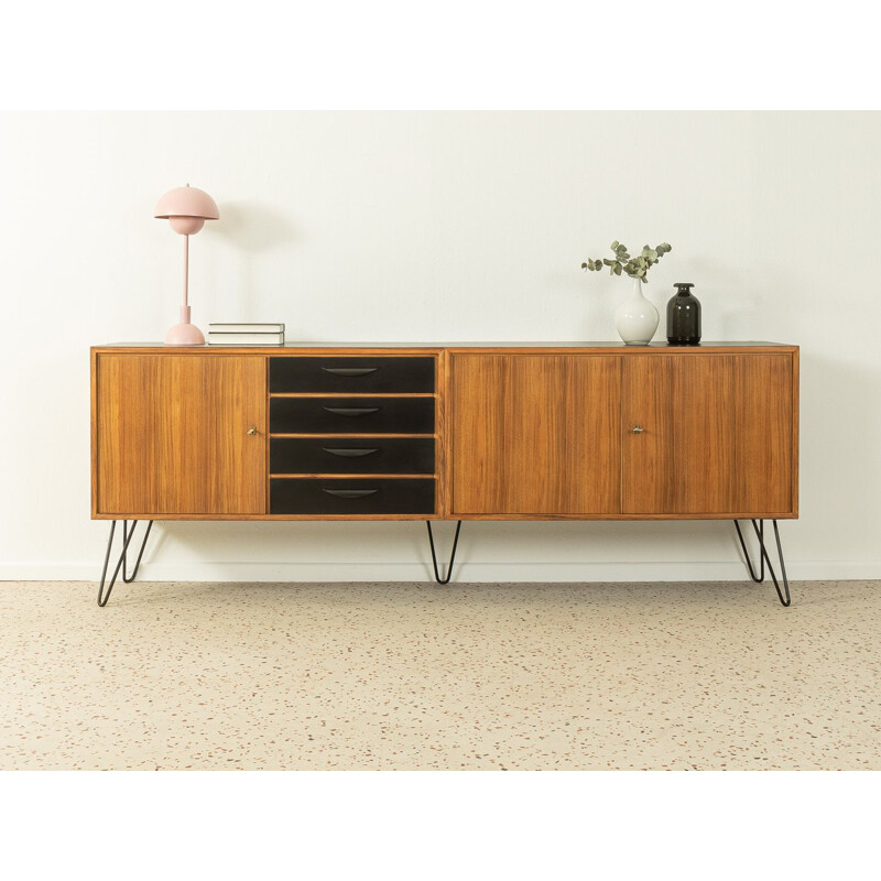 Vintage walnut sideboard with three doors, Germany 1960s