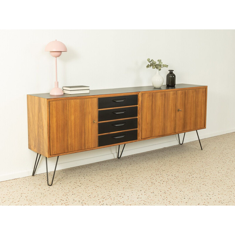 Vintage walnut sideboard with three doors, Germany 1960s