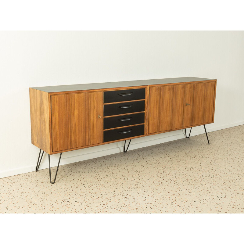 Vintage walnut sideboard with three doors, Germany 1960s