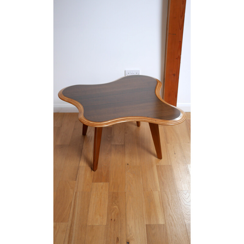 Morris "Cloud" coffee table in walnut and birch, Neil MORRIS - 1940s