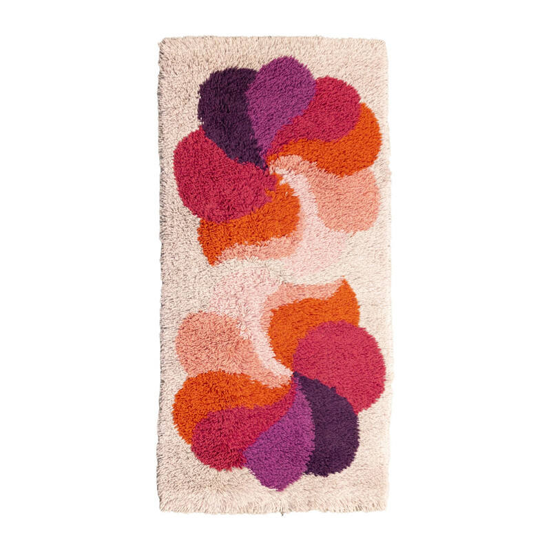 Tapis rouge vintage "Flower" Desso