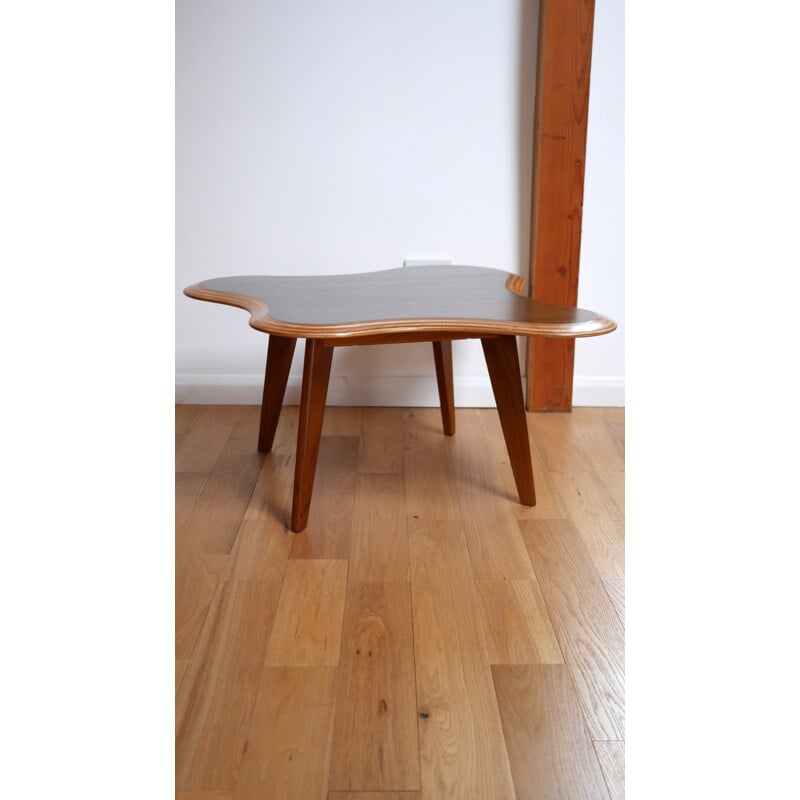 Morris "Cloud" coffee table in walnut and birch, Neil MORRIS - 1940s