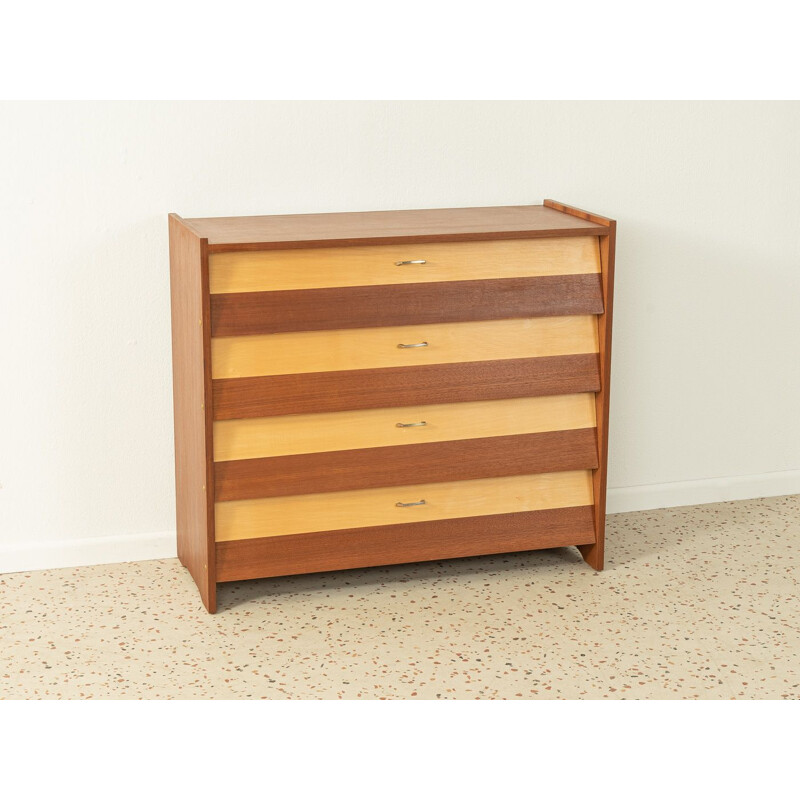 Vintage chest of drawers in birchwood & macoré veneer, Germany 1950s