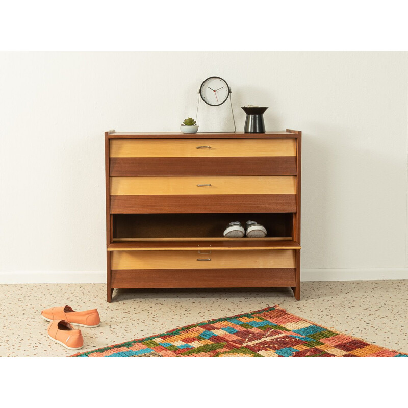 Vintage chest of drawers in birchwood & macoré veneer, Germany 1950s