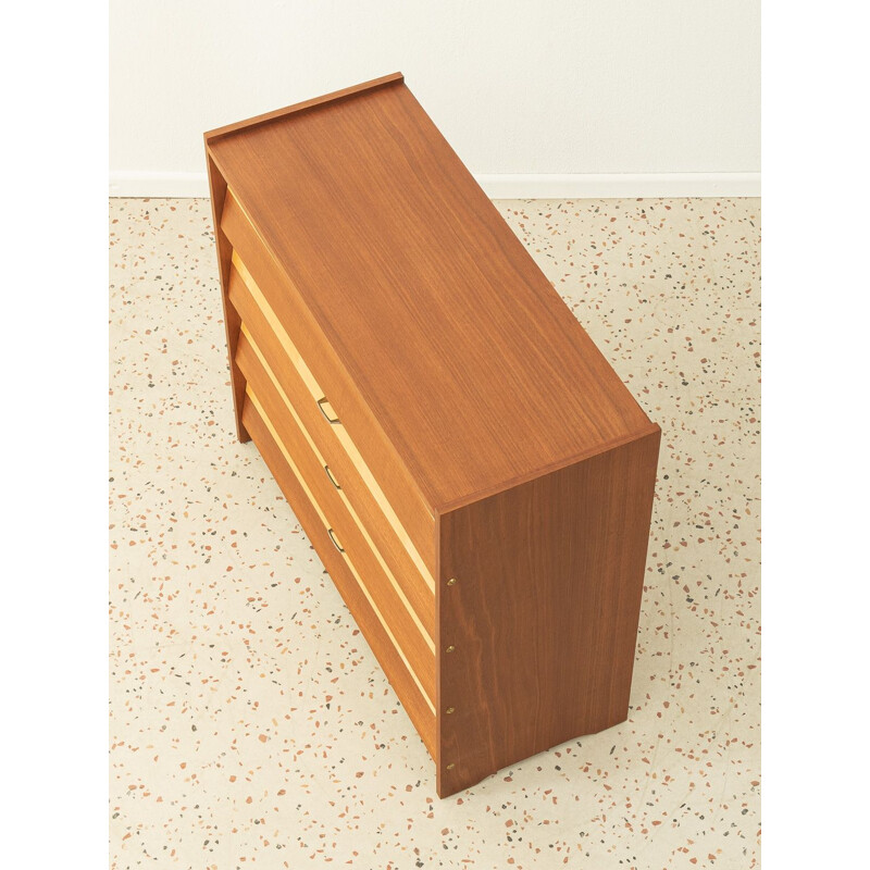 Vintage chest of drawers in birchwood & macoré veneer, Germany 1950s