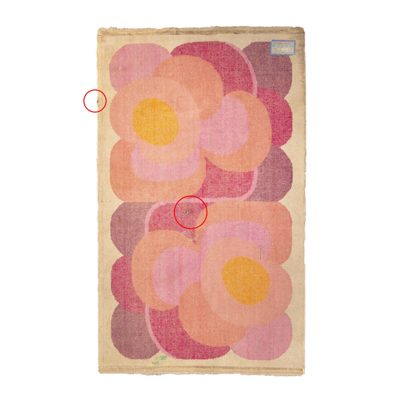 Vintage pink flower Desso rug