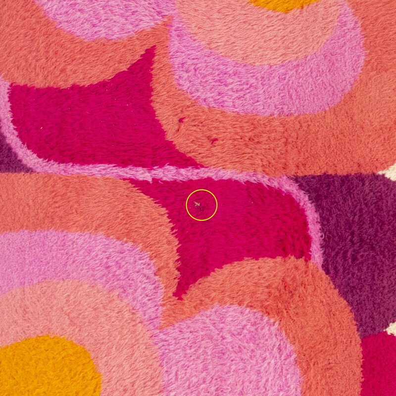 Vintage pink flower Desso rug