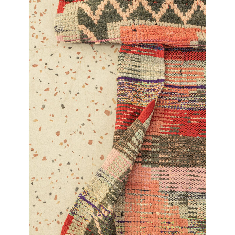 Vintage Berber carpet boujad in wool, Morocco