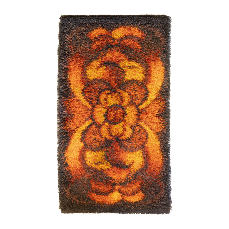 Desso Vintage-Teppich "Flower" in braun und orange