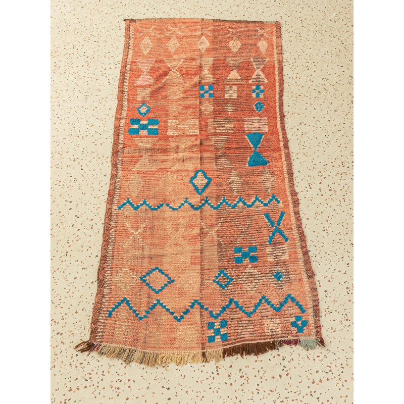 Vintage wool Boujad Berber rug, Morocco
