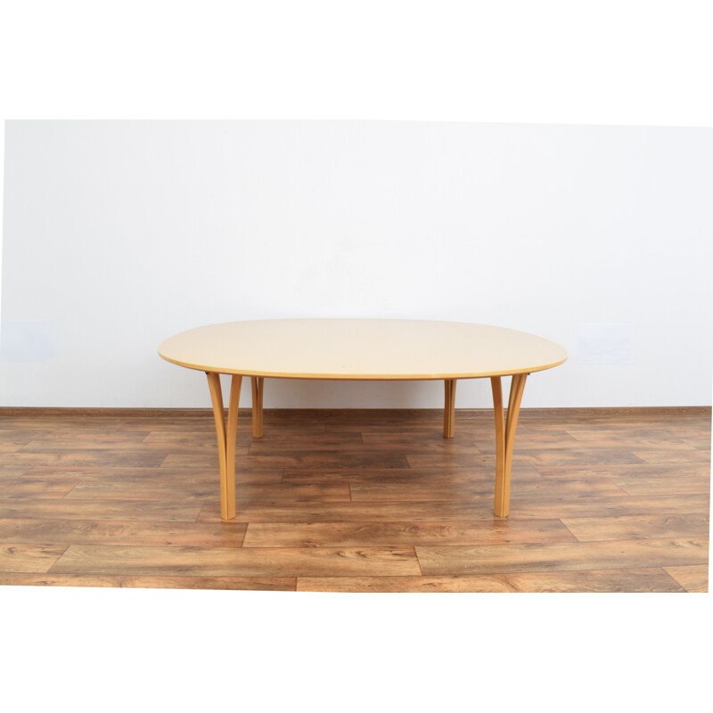 Vintage wooden coffee table by Bruno Mathsson for Fritz Hansen, 1985