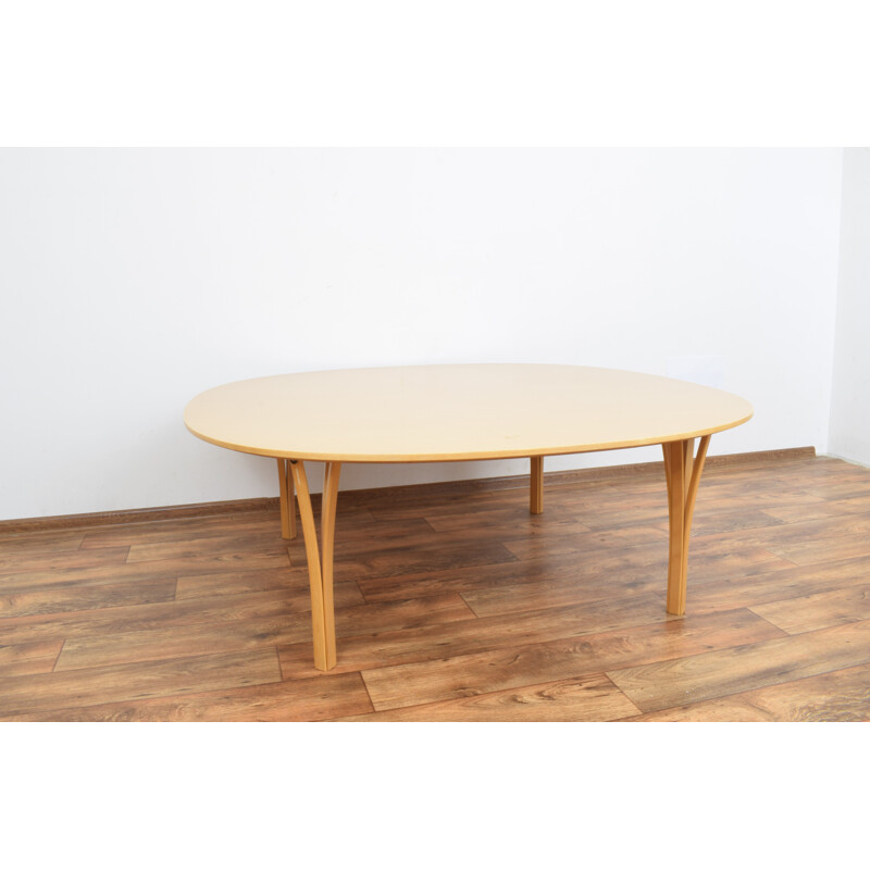 Mesa de centro vintage de madera de Bruno Mathsson para Fritz Hansen, 1985