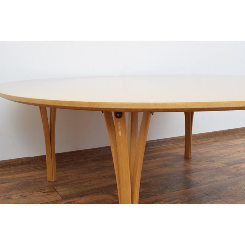 Vintage wooden coffee table by Bruno Mathsson for Fritz Hansen, 1985